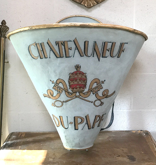 OLD FRENCH PAINTED GRAPE HOTTE
